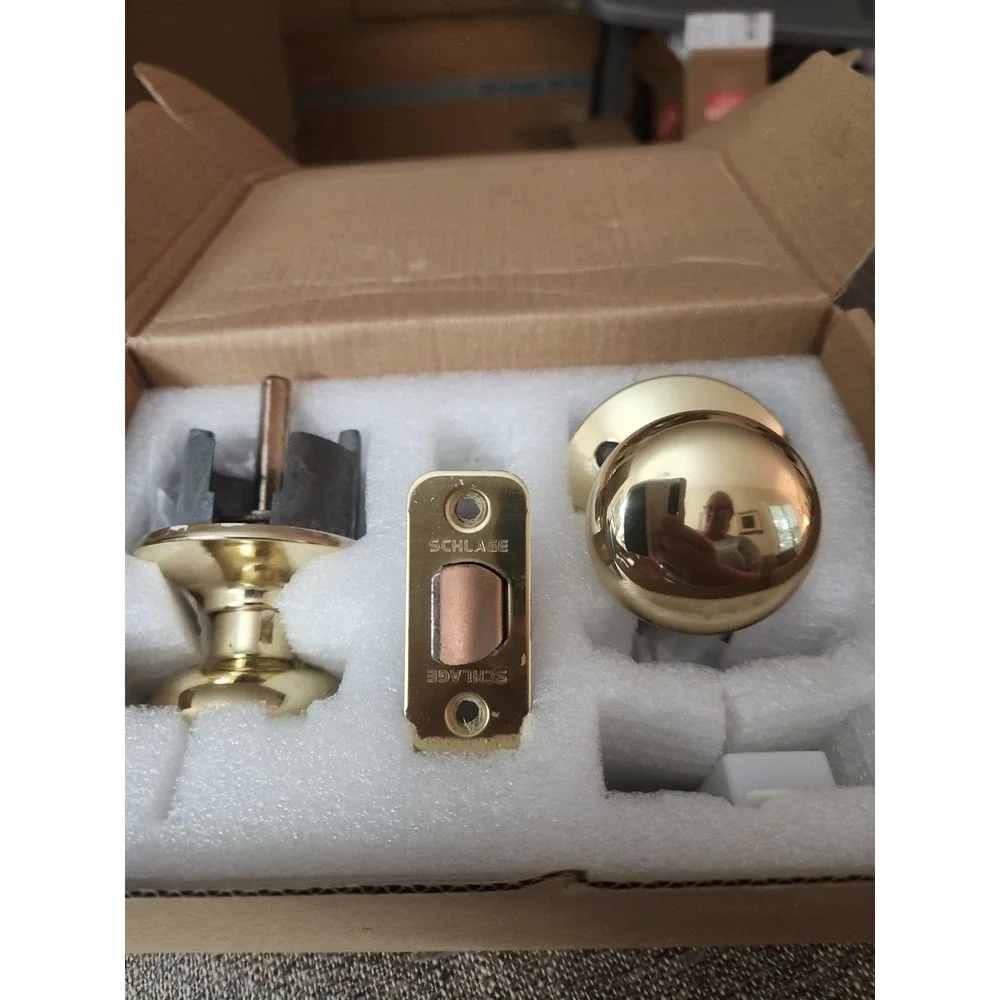 SCHLAGE Passage Latch‎ Door Knob With Hardware OPEN BOX